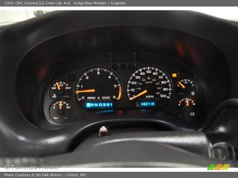 Indigo Blue Metallic / Graphite 2003 GMC Sonoma SLS Crew Cab 4x4