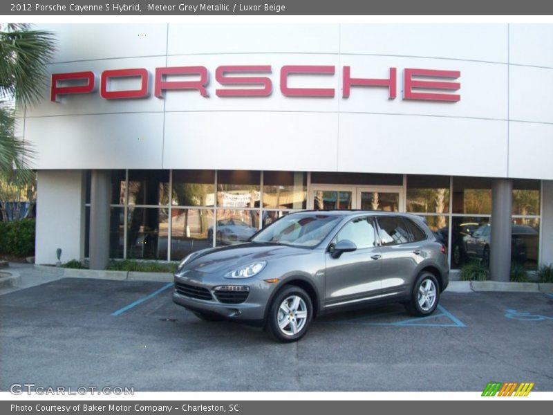 Meteor Grey Metallic / Luxor Beige 2012 Porsche Cayenne S Hybrid