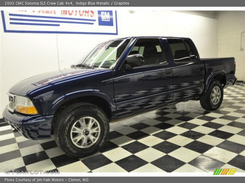 Indigo Blue Metallic / Graphite 2003 GMC Sonoma SLS Crew Cab 4x4