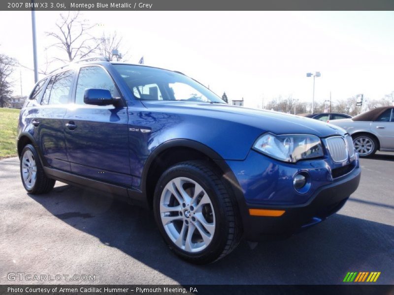Montego Blue Metallic / Grey 2007 BMW X3 3.0si