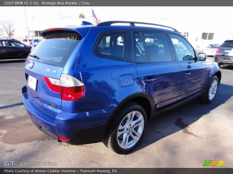 Montego Blue Metallic / Grey 2007 BMW X3 3.0si