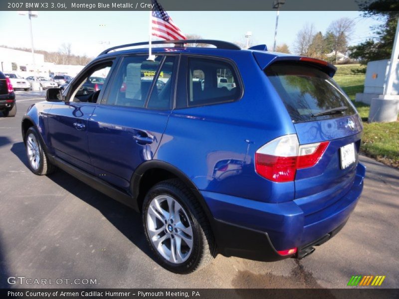 Montego Blue Metallic / Grey 2007 BMW X3 3.0si