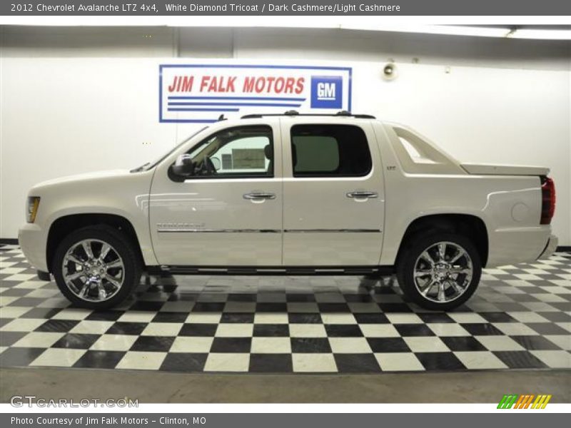 White Diamond Tricoat / Dark Cashmere/Light Cashmere 2012 Chevrolet Avalanche LTZ 4x4