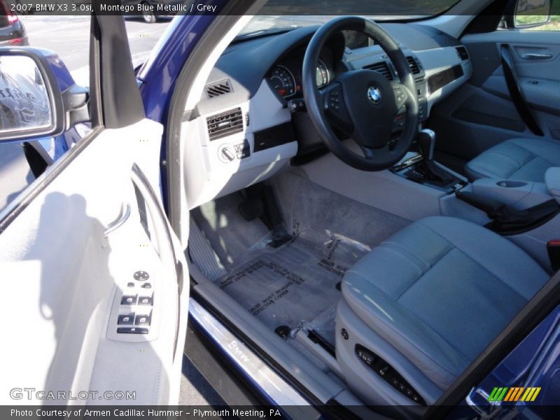 Montego Blue Metallic / Grey 2007 BMW X3 3.0si