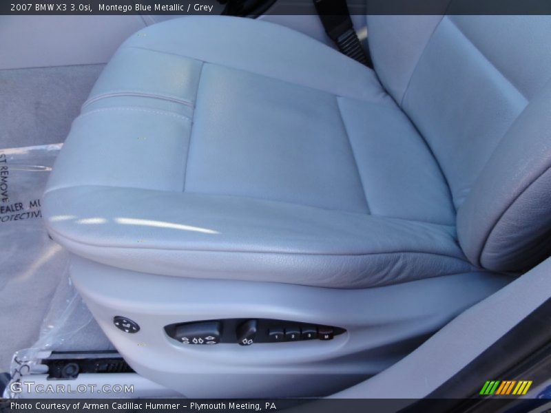Montego Blue Metallic / Grey 2007 BMW X3 3.0si