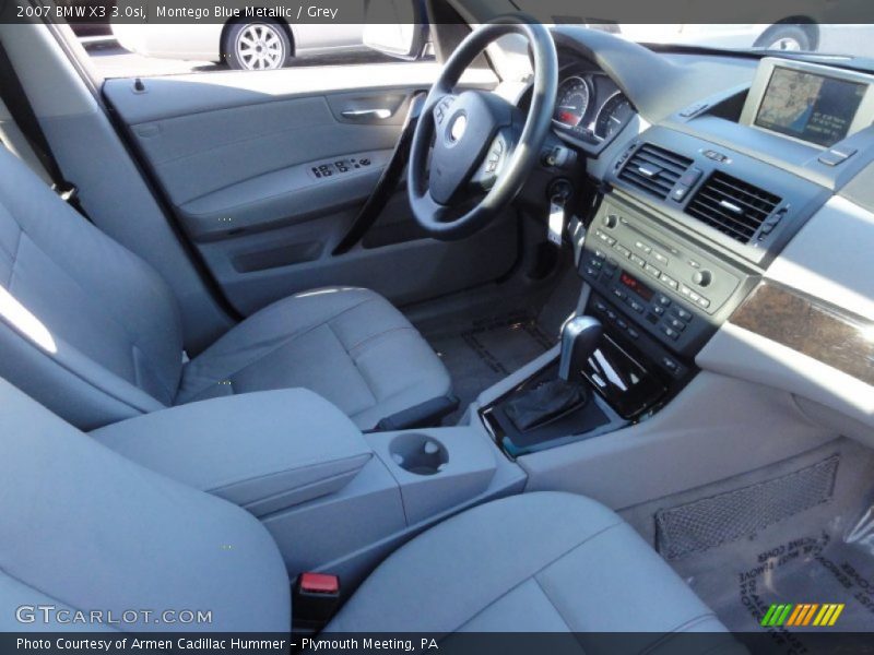 Montego Blue Metallic / Grey 2007 BMW X3 3.0si