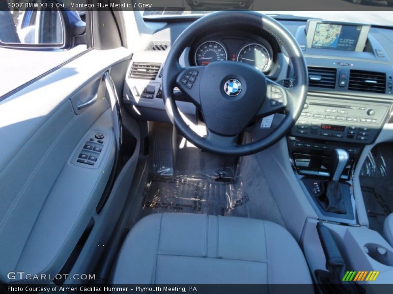Montego Blue Metallic / Grey 2007 BMW X3 3.0si