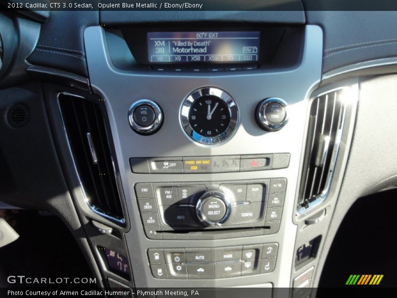 Opulent Blue Metallic / Ebony/Ebony 2012 Cadillac CTS 3.0 Sedan