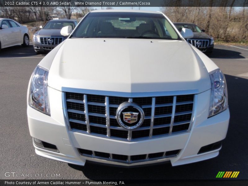 White Diamond Tricoat / Cashmere/Cocoa 2012 Cadillac CTS 4 3.0 AWD Sedan