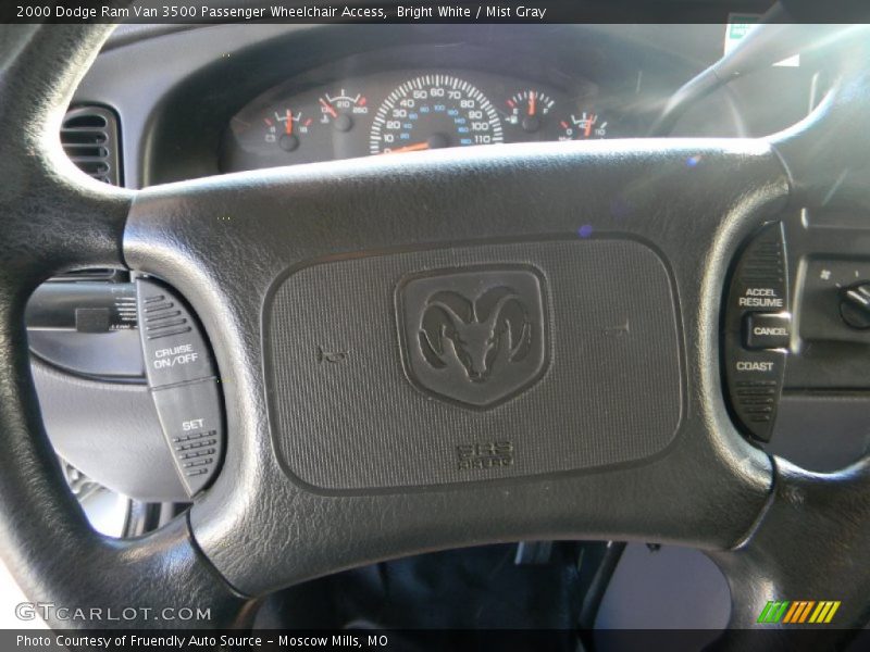 Bright White / Mist Gray 2000 Dodge Ram Van 3500 Passenger Wheelchair Access