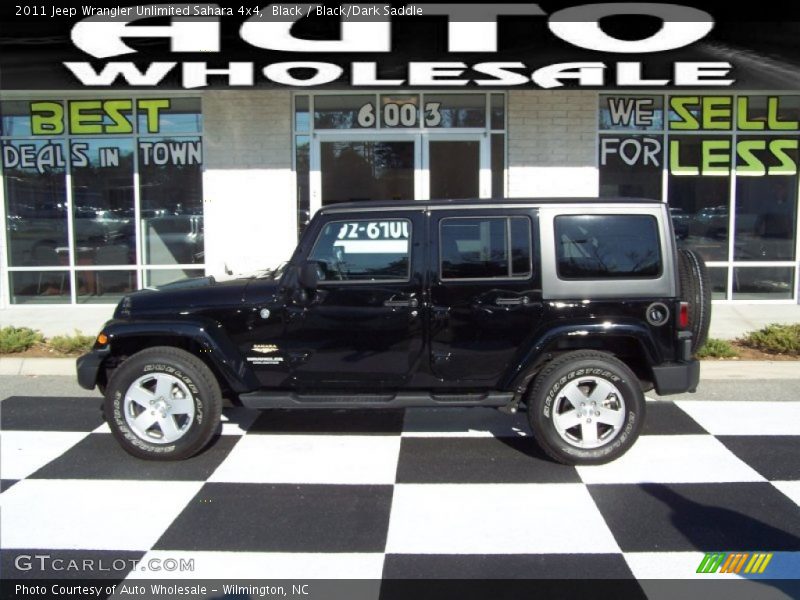 Black / Black/Dark Saddle 2011 Jeep Wrangler Unlimited Sahara 4x4