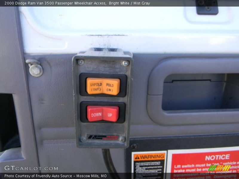 Bright White / Mist Gray 2000 Dodge Ram Van 3500 Passenger Wheelchair Access