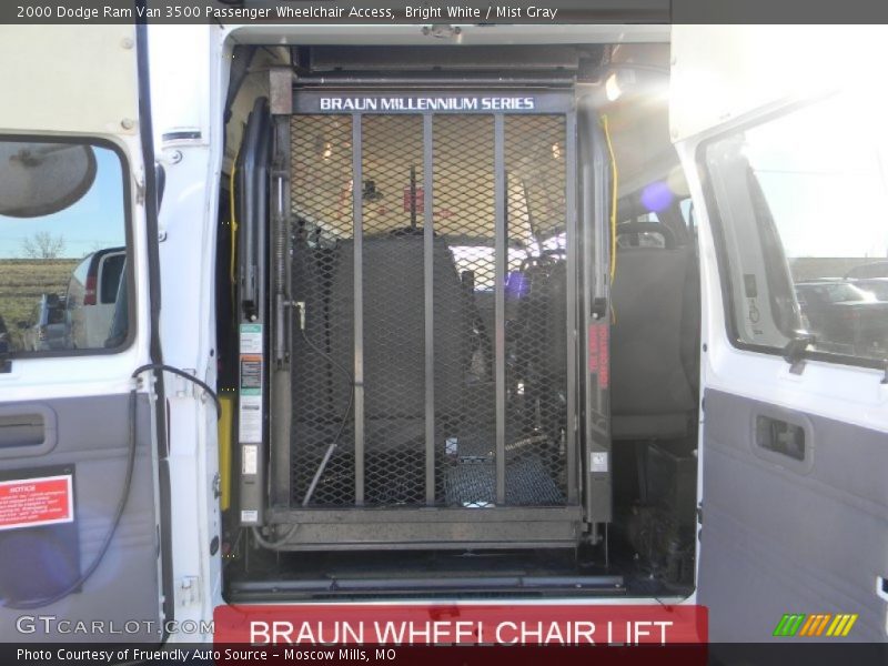 Bright White / Mist Gray 2000 Dodge Ram Van 3500 Passenger Wheelchair Access