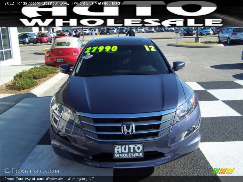 Twilight Blue Metallic / Black 2012 Honda Accord Crosstour EX-L