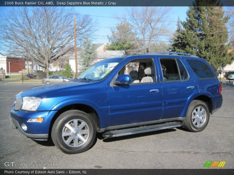 Deep Sapphire Blue Metallic / Gray 2006 Buick Rainier CXL AWD