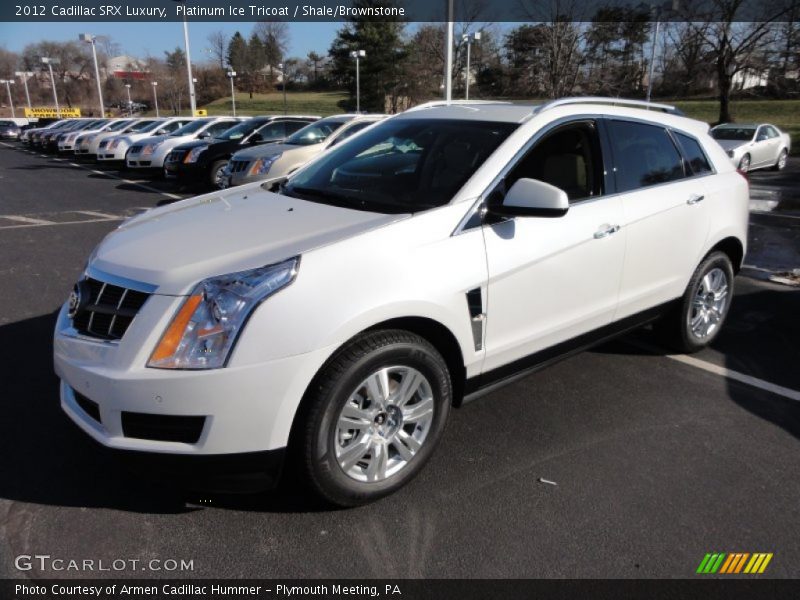 Platinum Ice Tricoat / Shale/Brownstone 2012 Cadillac SRX Luxury
