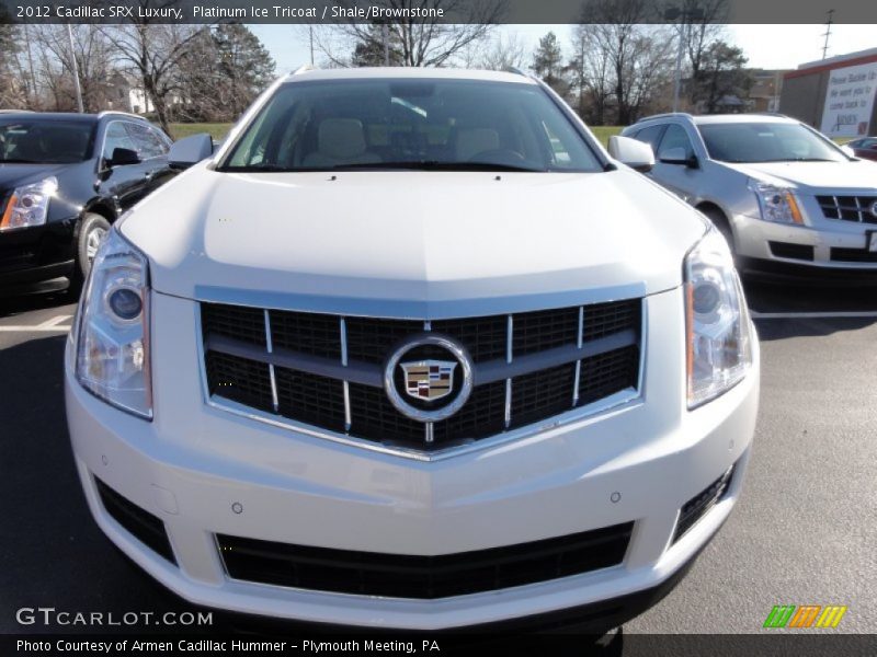 Platinum Ice Tricoat / Shale/Brownstone 2012 Cadillac SRX Luxury
