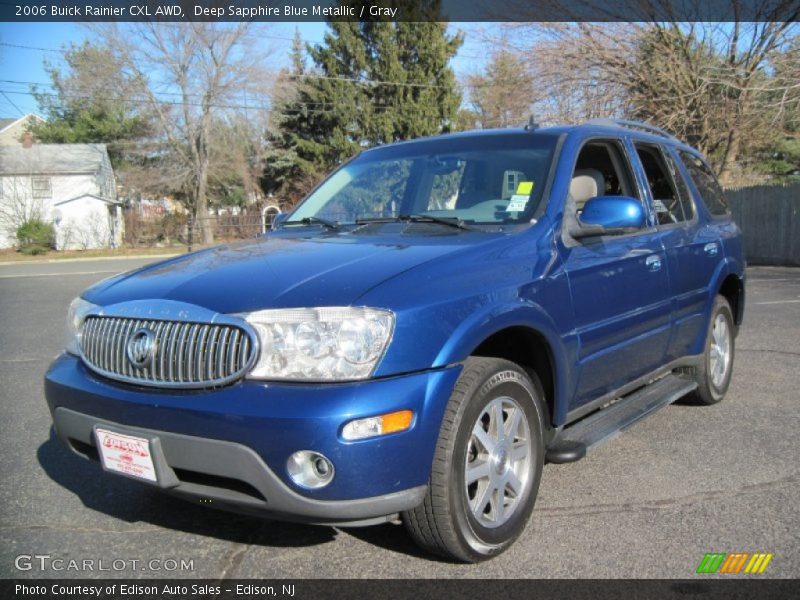 Deep Sapphire Blue Metallic / Gray 2006 Buick Rainier CXL AWD