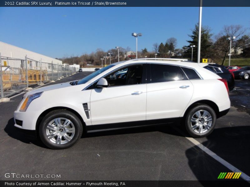 Platinum Ice Tricoat / Shale/Brownstone 2012 Cadillac SRX Luxury