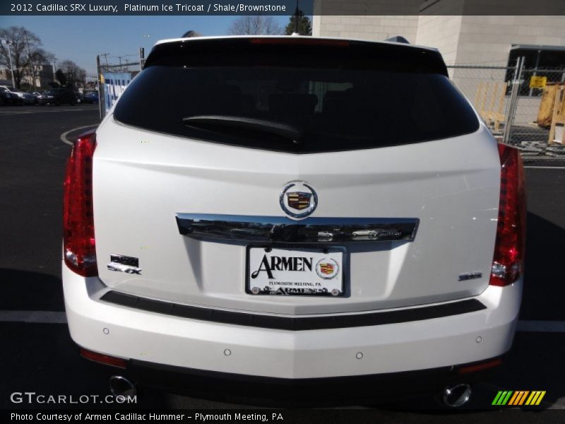 Platinum Ice Tricoat / Shale/Brownstone 2012 Cadillac SRX Luxury