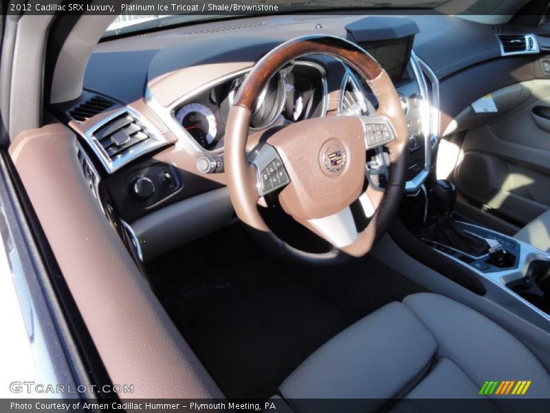 Platinum Ice Tricoat / Shale/Brownstone 2012 Cadillac SRX Luxury