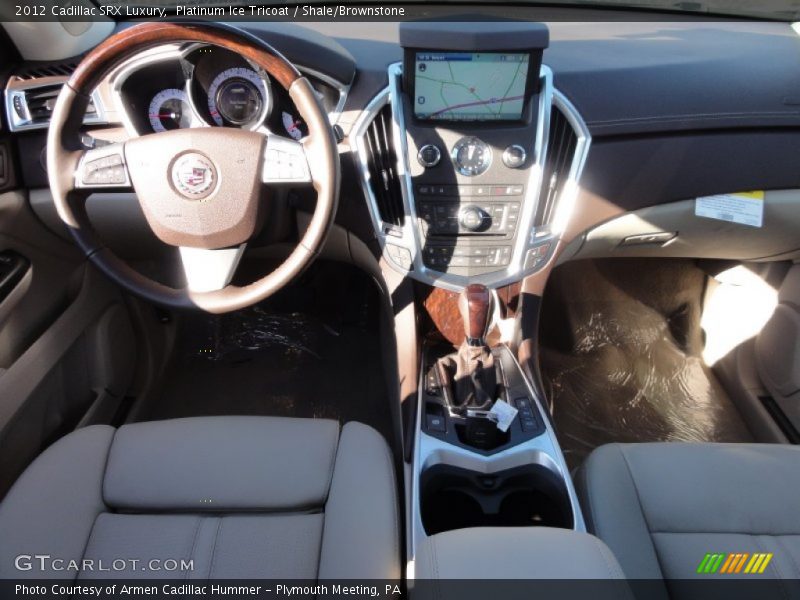 Platinum Ice Tricoat / Shale/Brownstone 2012 Cadillac SRX Luxury