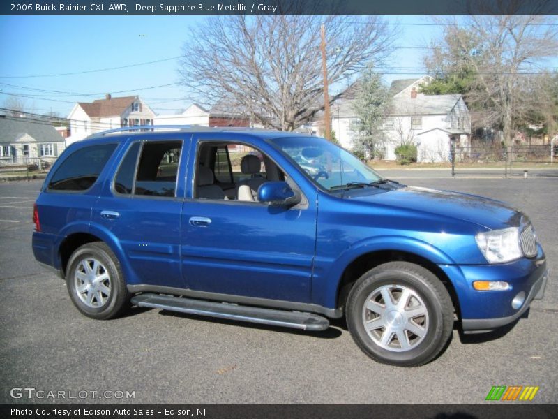 Deep Sapphire Blue Metallic / Gray 2006 Buick Rainier CXL AWD