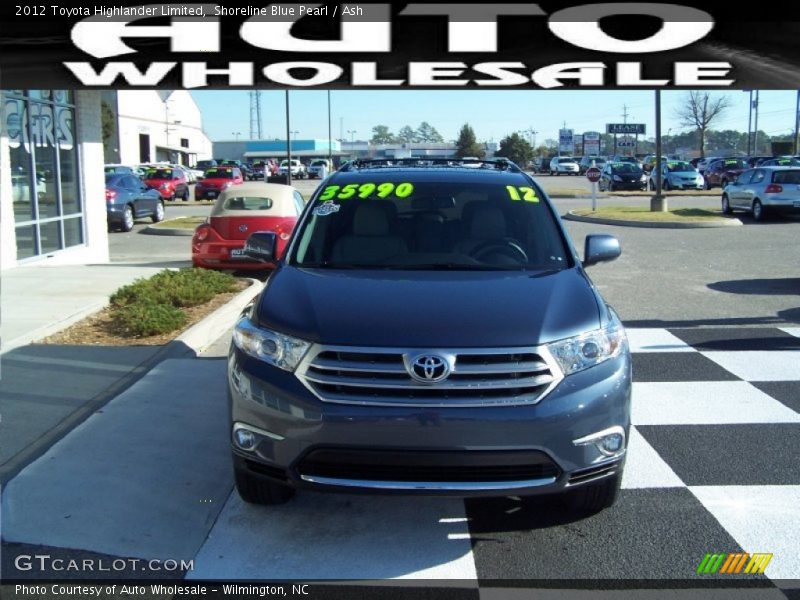 Shoreline Blue Pearl / Ash 2012 Toyota Highlander Limited