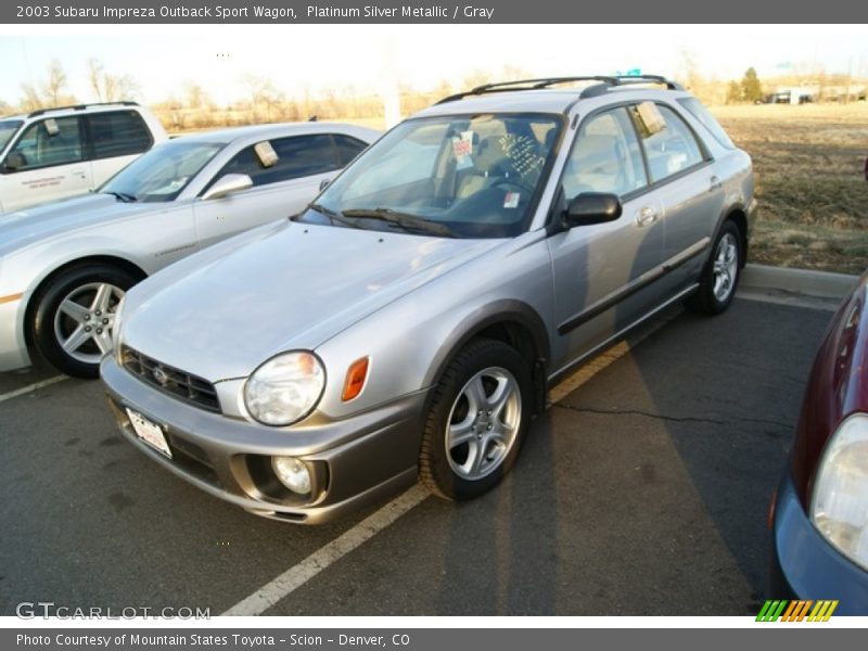 Platinum Silver Metallic / Gray 2003 Subaru Impreza Outback Sport Wagon