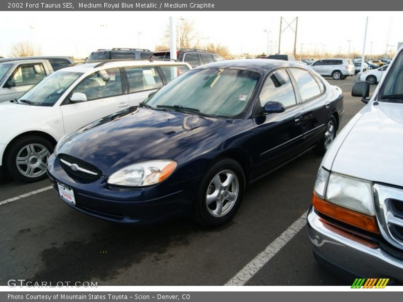 Medium Royal Blue Metallic / Medium Graphite 2002 Ford Taurus SES