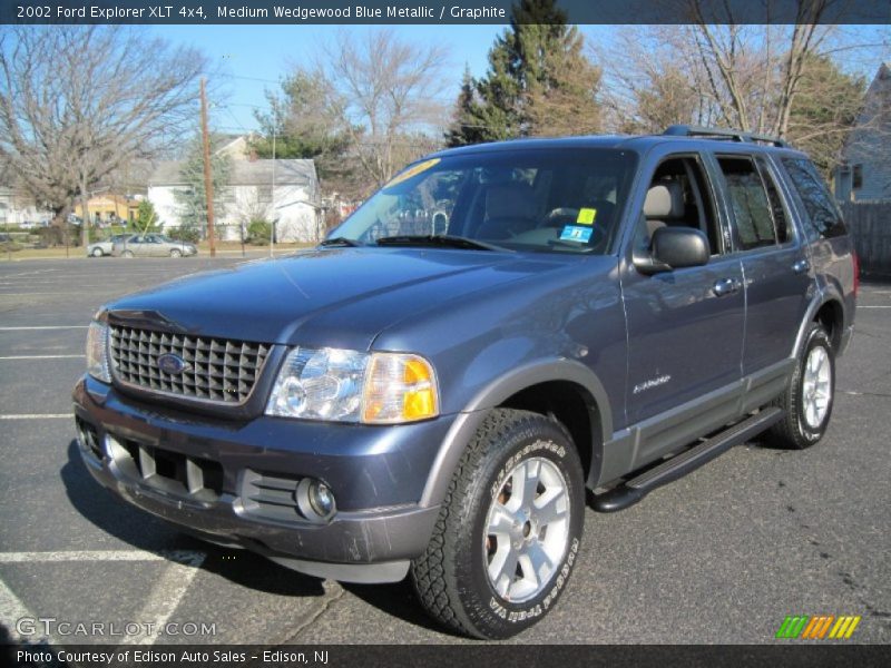 Medium Wedgewood Blue Metallic / Graphite 2002 Ford Explorer XLT 4x4