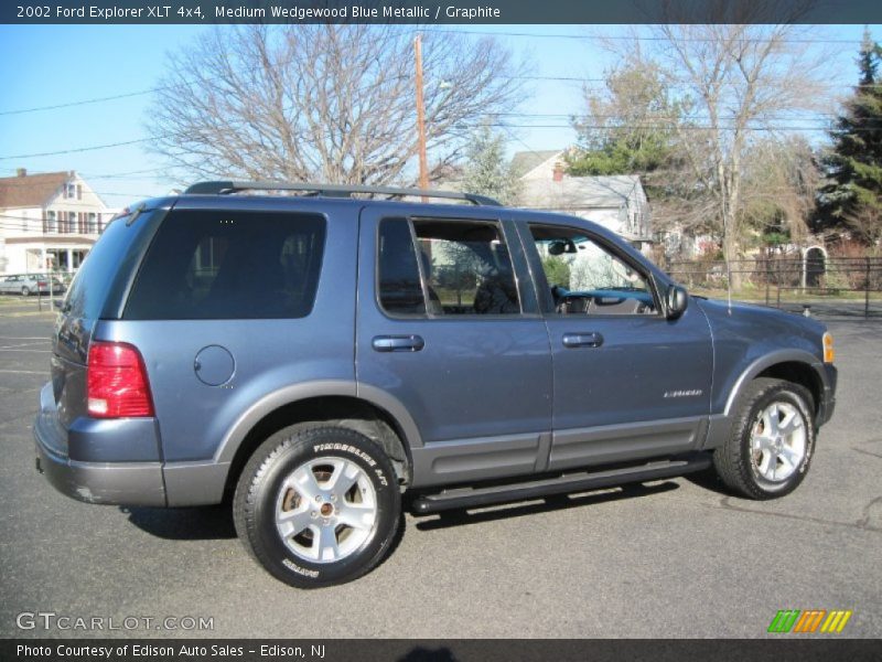 Medium Wedgewood Blue Metallic / Graphite 2002 Ford Explorer XLT 4x4