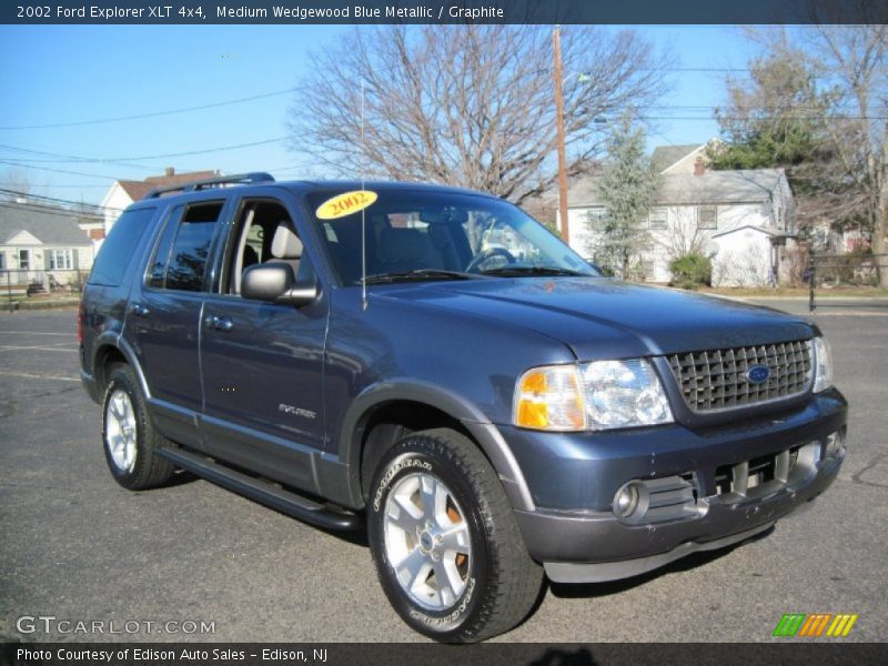 Medium Wedgewood Blue Metallic / Graphite 2002 Ford Explorer XLT 4x4