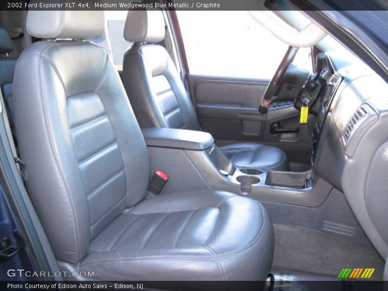 Medium Wedgewood Blue Metallic / Graphite 2002 Ford Explorer XLT 4x4