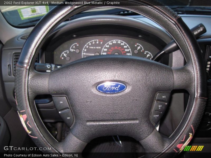 Medium Wedgewood Blue Metallic / Graphite 2002 Ford Explorer XLT 4x4