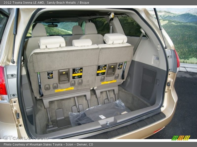 Sandy Beach Metallic / Bisque 2012 Toyota Sienna LE AWD