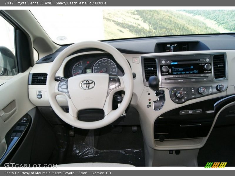 Sandy Beach Metallic / Bisque 2012 Toyota Sienna LE AWD