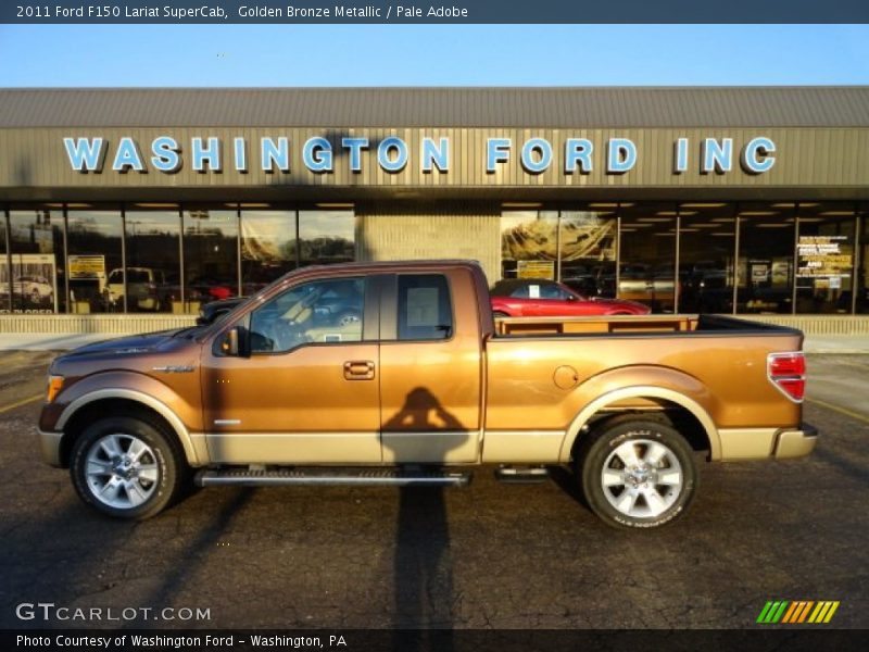 Golden Bronze Metallic / Pale Adobe 2011 Ford F150 Lariat SuperCab