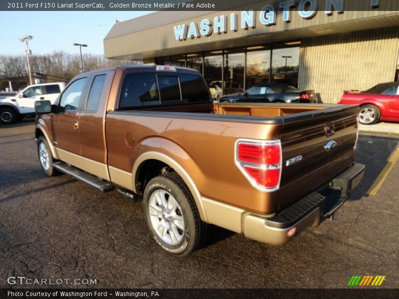 Golden Bronze Metallic / Pale Adobe 2011 Ford F150 Lariat SuperCab