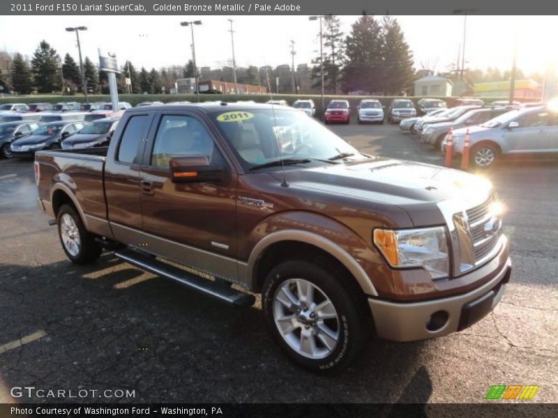 Golden Bronze Metallic / Pale Adobe 2011 Ford F150 Lariat SuperCab