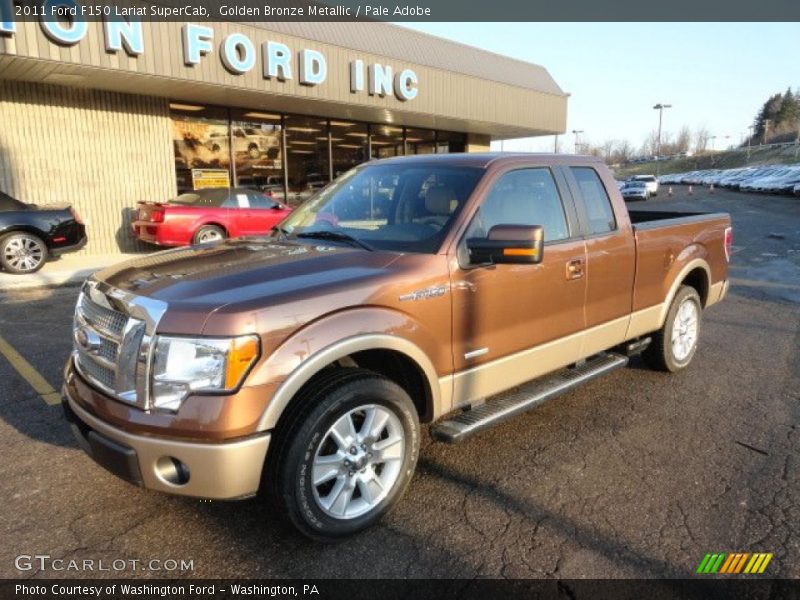 Golden Bronze Metallic / Pale Adobe 2011 Ford F150 Lariat SuperCab