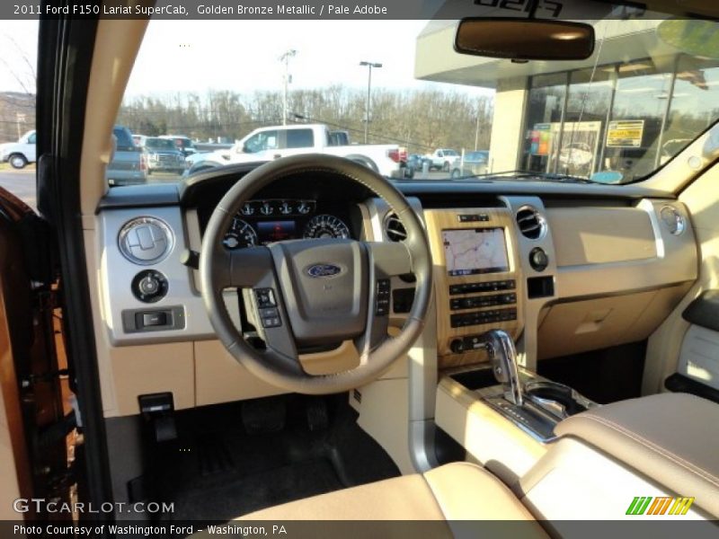 Golden Bronze Metallic / Pale Adobe 2011 Ford F150 Lariat SuperCab