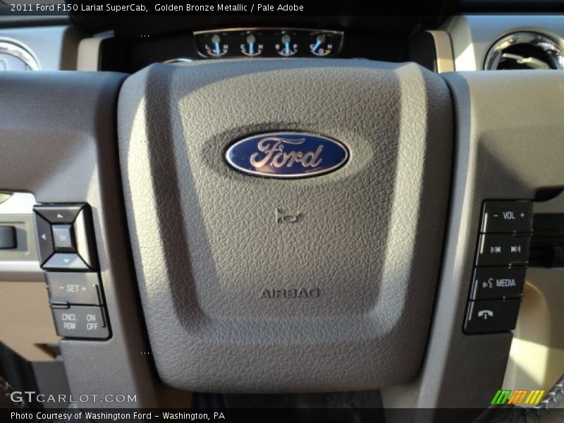 Golden Bronze Metallic / Pale Adobe 2011 Ford F150 Lariat SuperCab