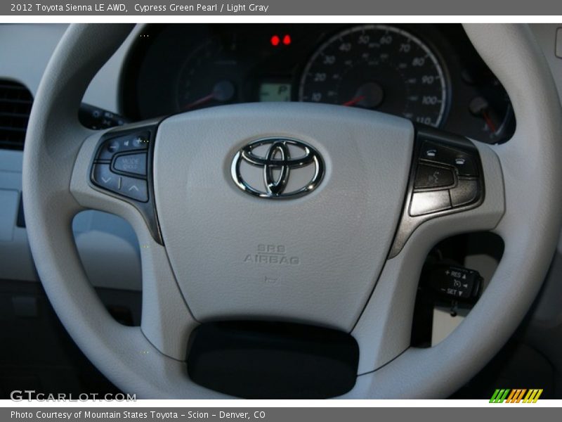 Cypress Green Pearl / Light Gray 2012 Toyota Sienna LE AWD