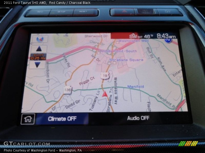 Navigation of 2011 Taurus SHO AWD