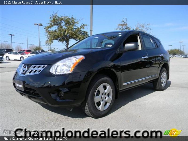 Super Black / Black 2012 Nissan Rogue S