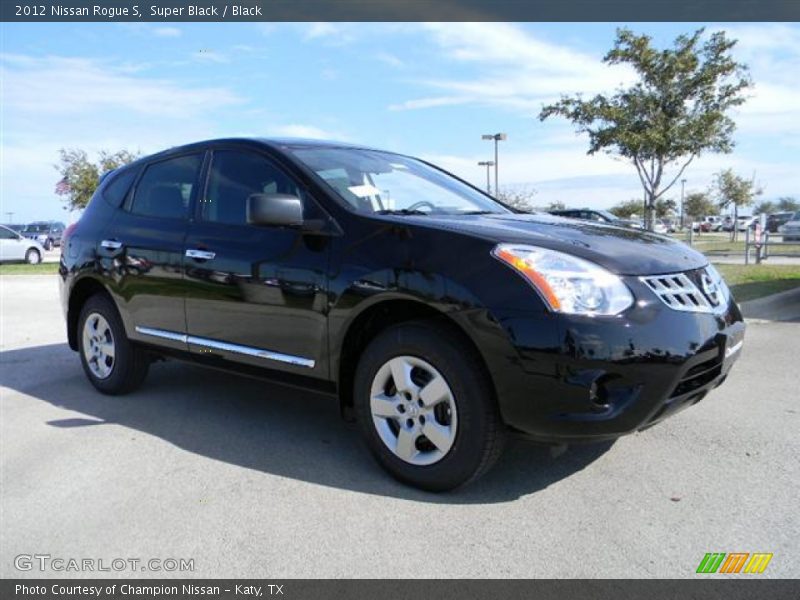 Super Black / Black 2012 Nissan Rogue S