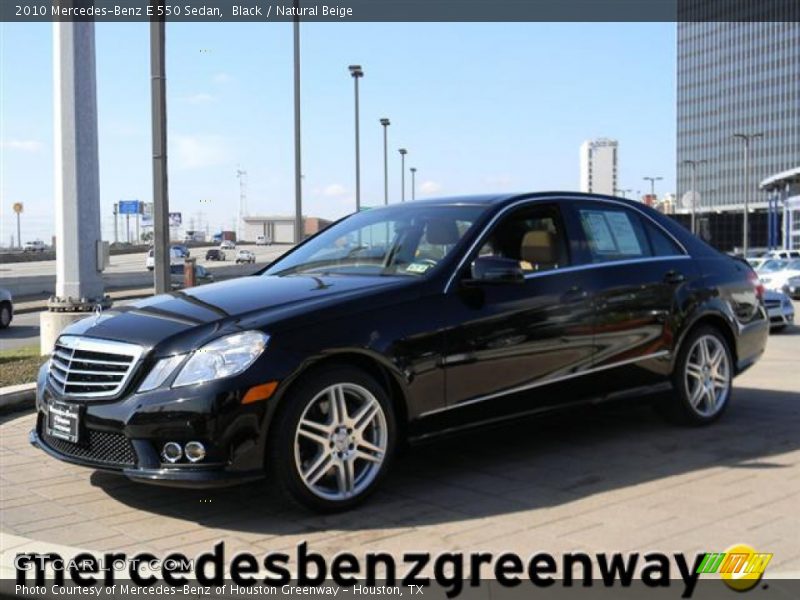 Black / Natural Beige 2010 Mercedes-Benz E 550 Sedan