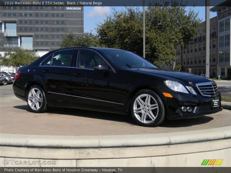Black / Natural Beige 2010 Mercedes-Benz E 550 Sedan
