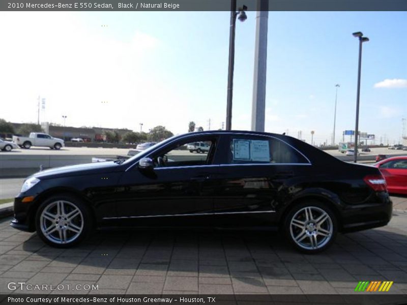 Black / Natural Beige 2010 Mercedes-Benz E 550 Sedan